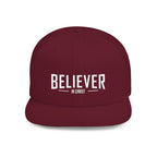 Believer Flat Bill Snapback Hat — Bold Faith Statement Cap