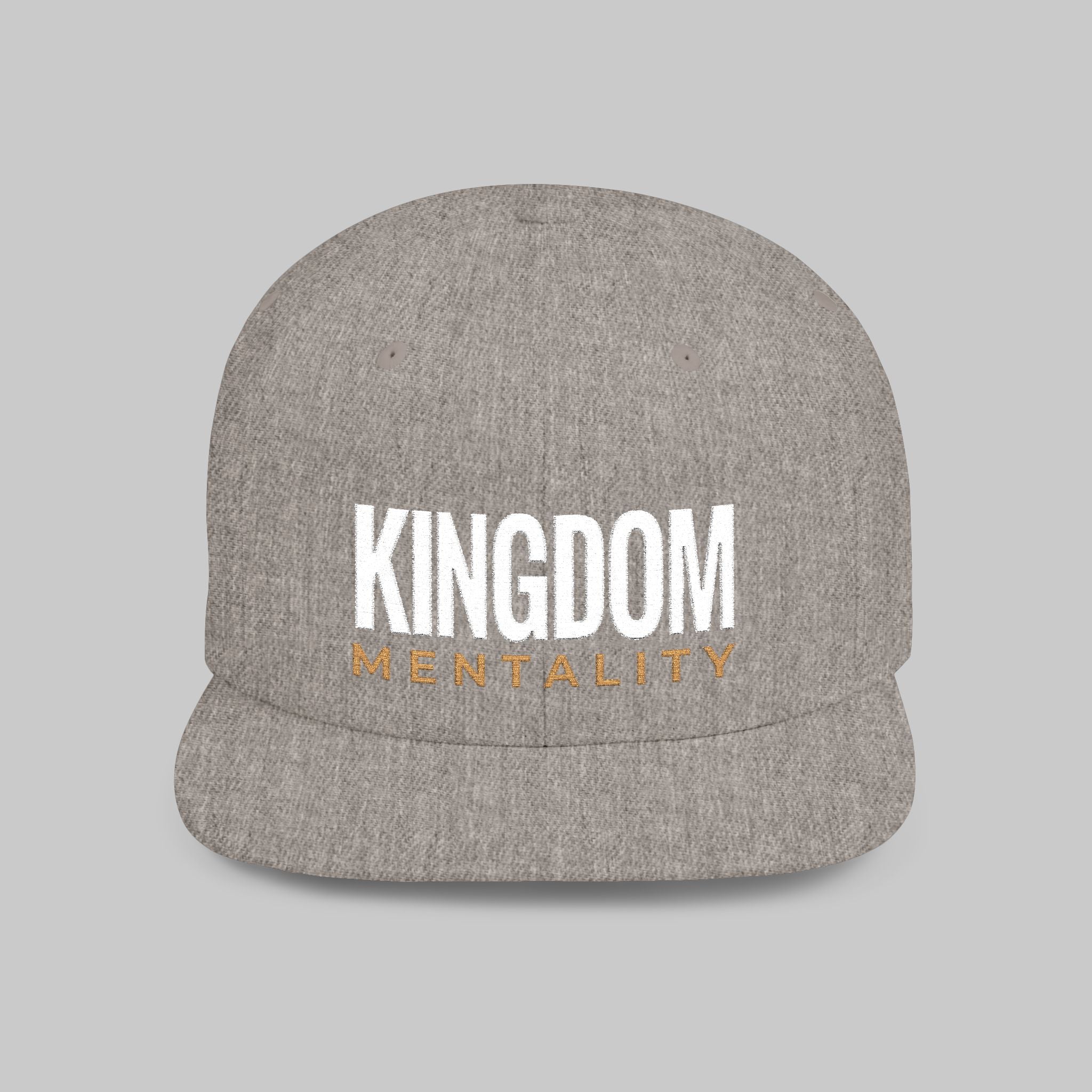 Kingdom Mentality Flat Bill Snapback Hat — Bold Faith-Inspired Streetwear Cap