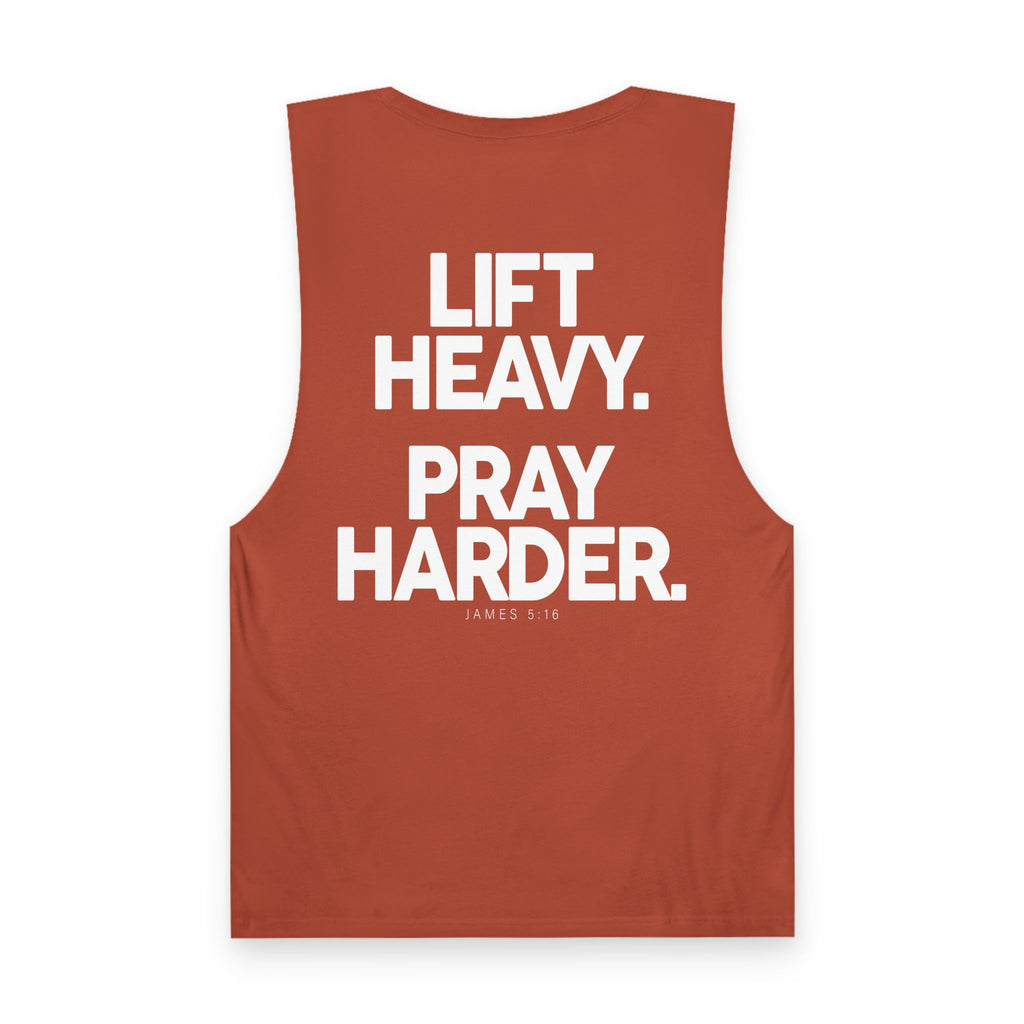 Lift Heavy Pray Harder Tank — Gym Workout Fitness Motivation