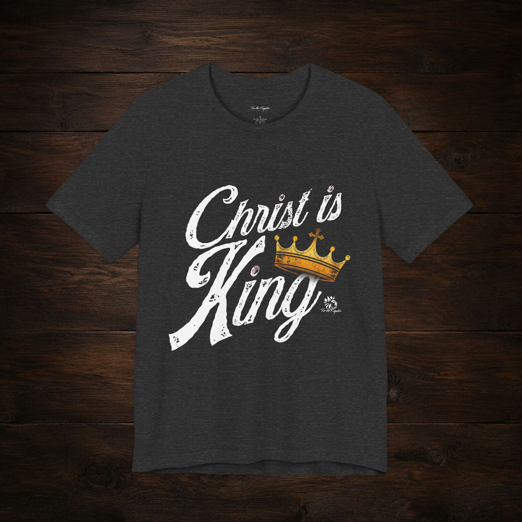 Christ Is King Tee Light Pallete — Christian Faith Shirt with Crown Graphic