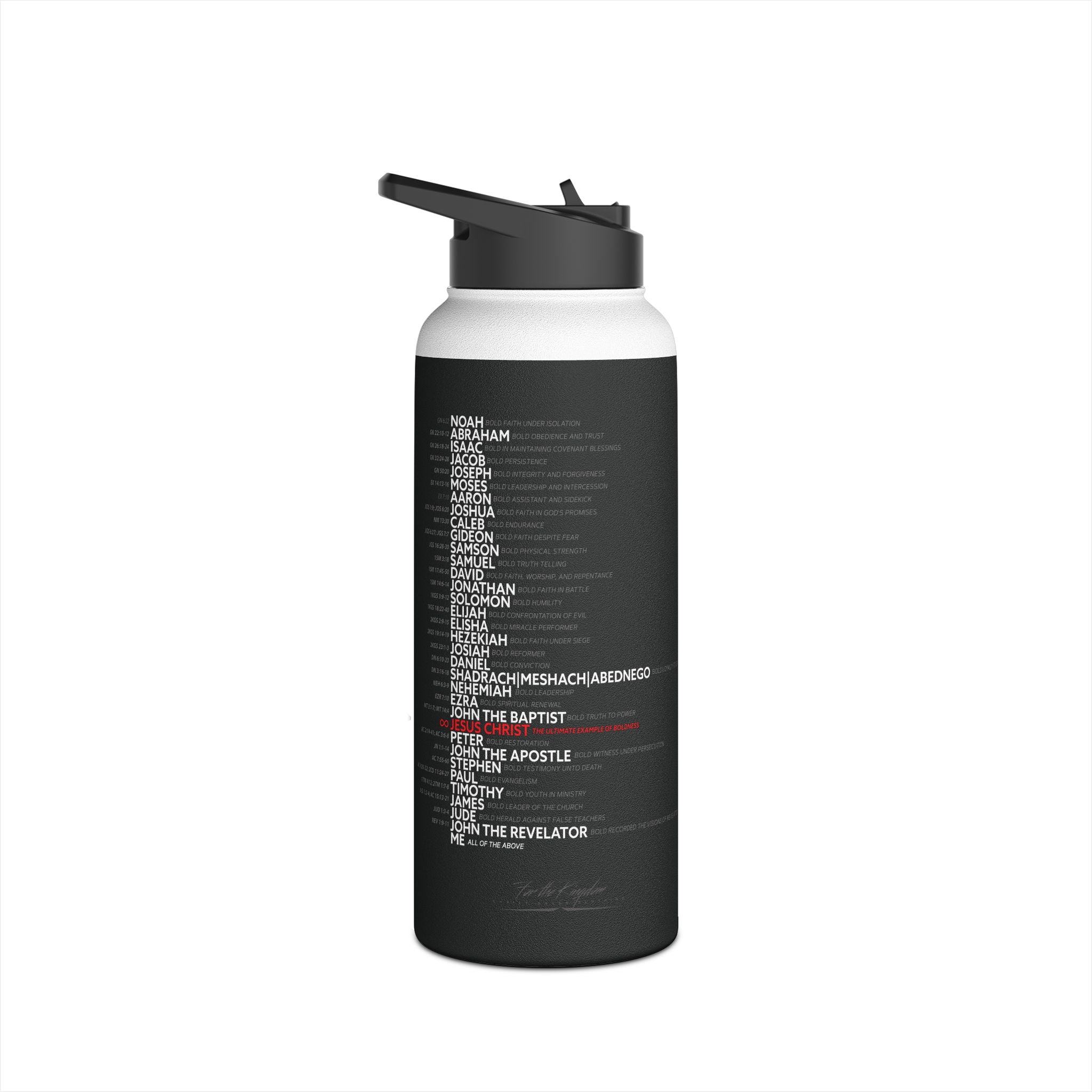 Bold Red 'Blessed' Stainless Steel Water Bottle — Insulated Travel Bottle