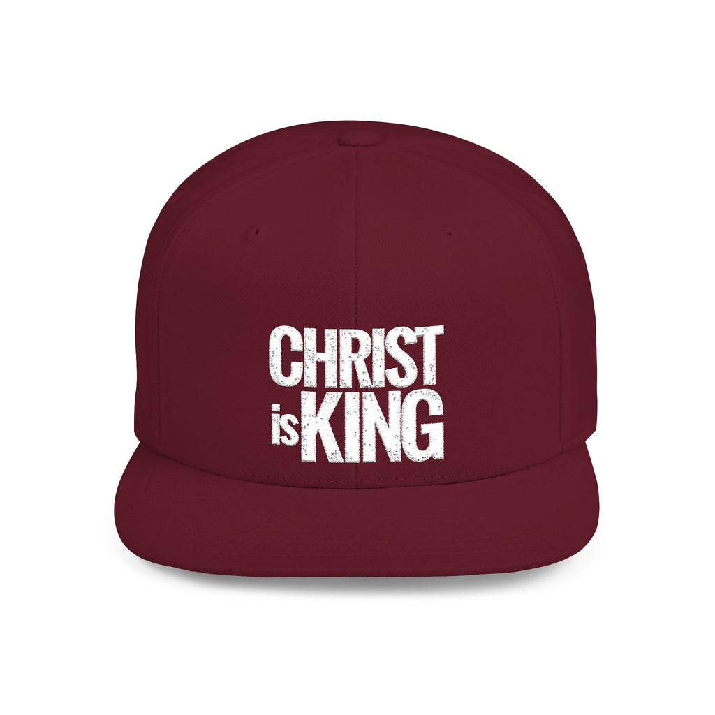 Copy of Christ is King — Flat Bill Snapback Hat — Bold Faith Statement Cap