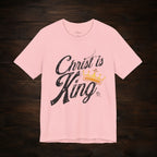 Christ Is King Tee Dark Pallete — Christian Faith Shirt with Crown Graphic