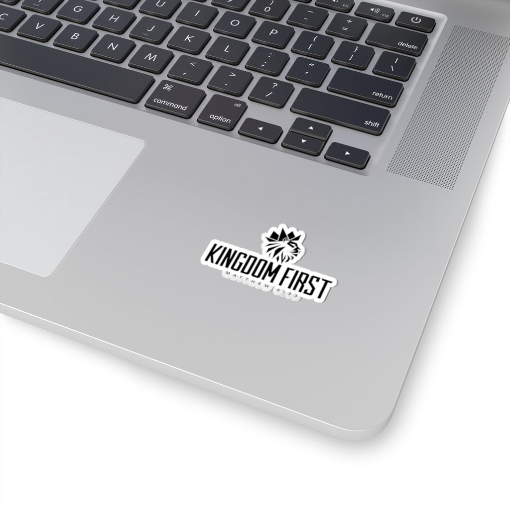 Kingdom First Sticker — Matthew 6:33 Christian Lion Decal