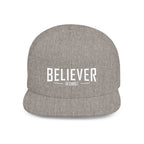 Believer Flat Bill Snapback Hat — Bold Faith Statement Cap