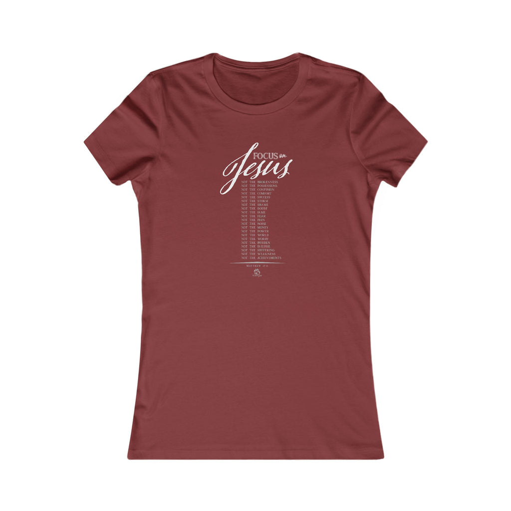 Focus on Jesus - Light Palette Inspirational Christian Women's T-Shirt