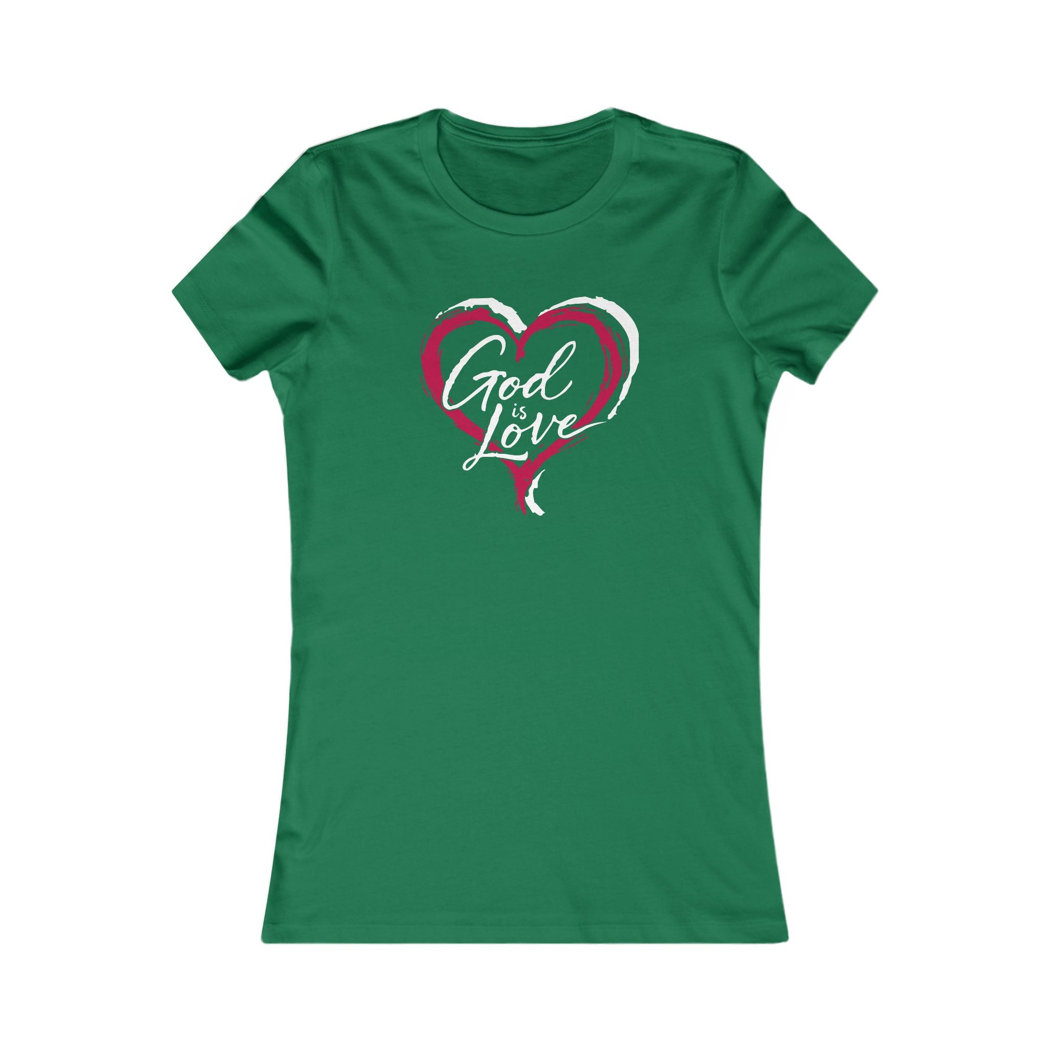 Women's Heart Tee — Simple Pink Brushstroke Heart T-Shirt