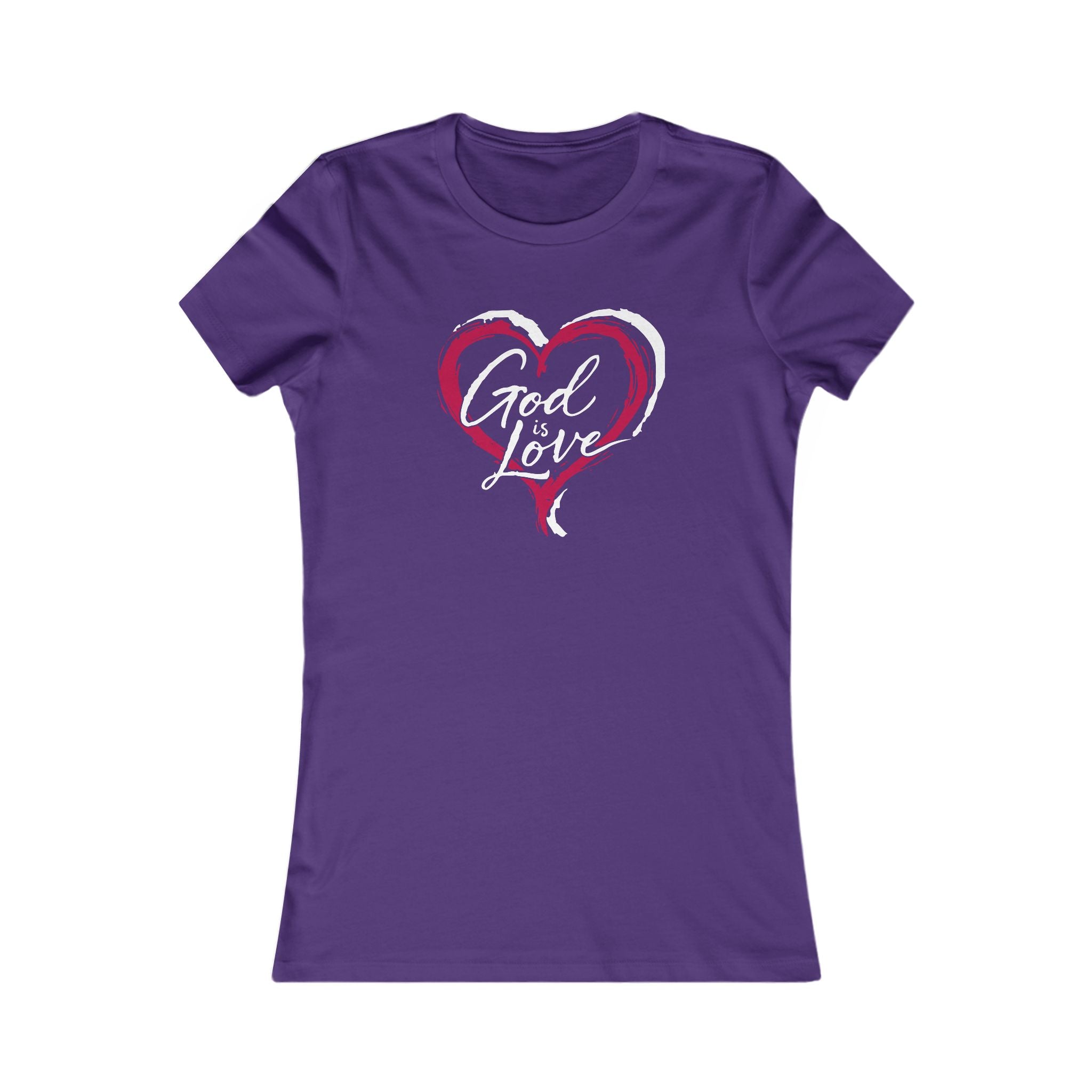 Women's Heart Tee — Simple Pink Brushstroke Heart T-Shirt