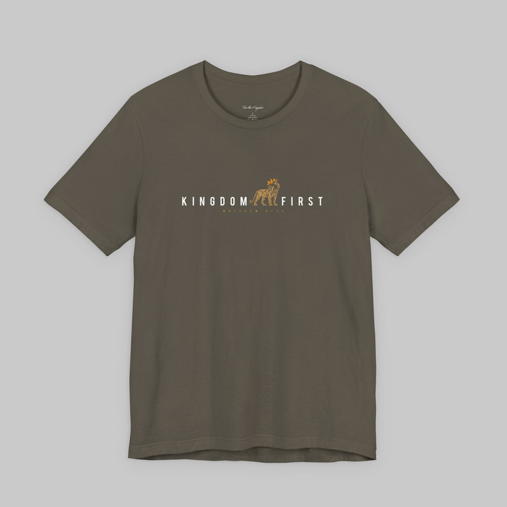 Kingdom First Lion Tee – Faith-Based Graphic T-Shirt