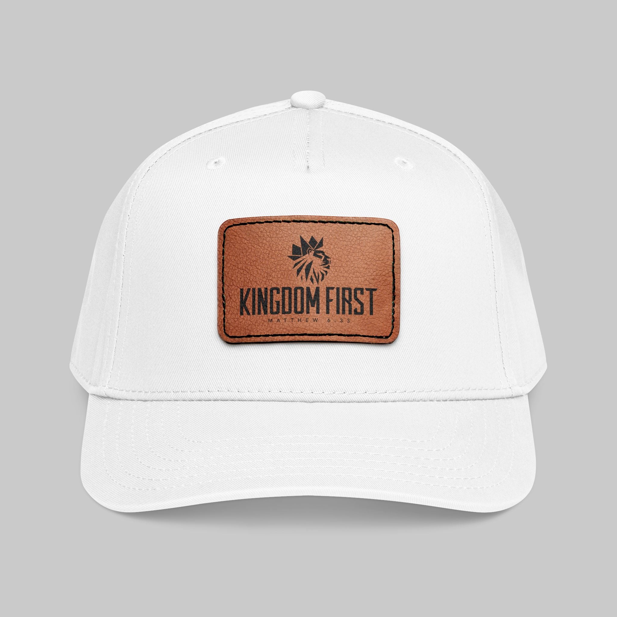 Kingdom First Leather Patch Baseball Cap