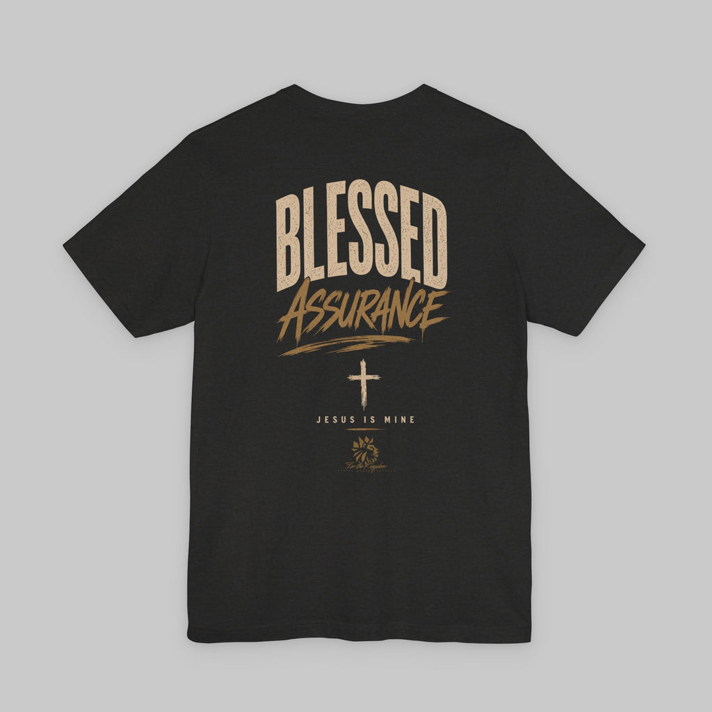 Blessed Assurance Tee — Christian Cross T‑Shirt ("Blessed Assurance" back print)