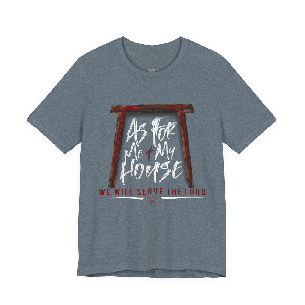 “As For Me & My House" Light Pallete Christian Tee
