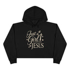 Just a Girl in Love with Jesus - Christian Crop Hoodie