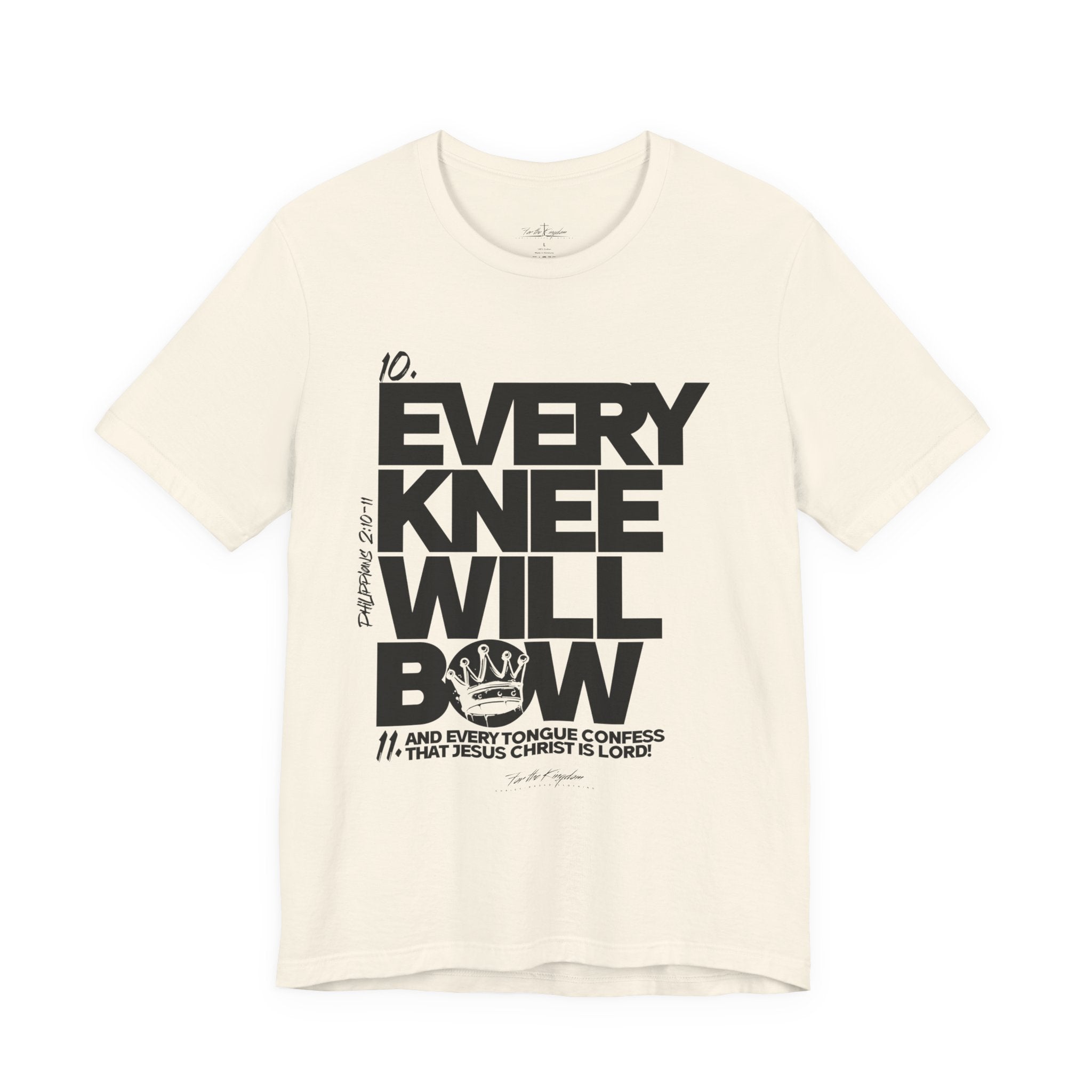 Every Knee Will Bow Dark Palette Tee — Christian Faith Graphic T-Shirt