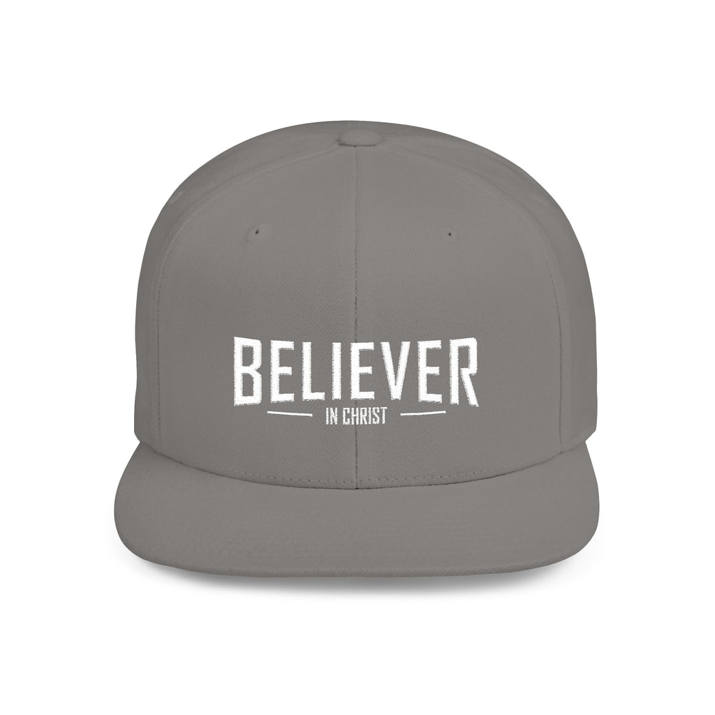 Believer Flat Bill Snapback Hat — Bold Faith Statement Cap