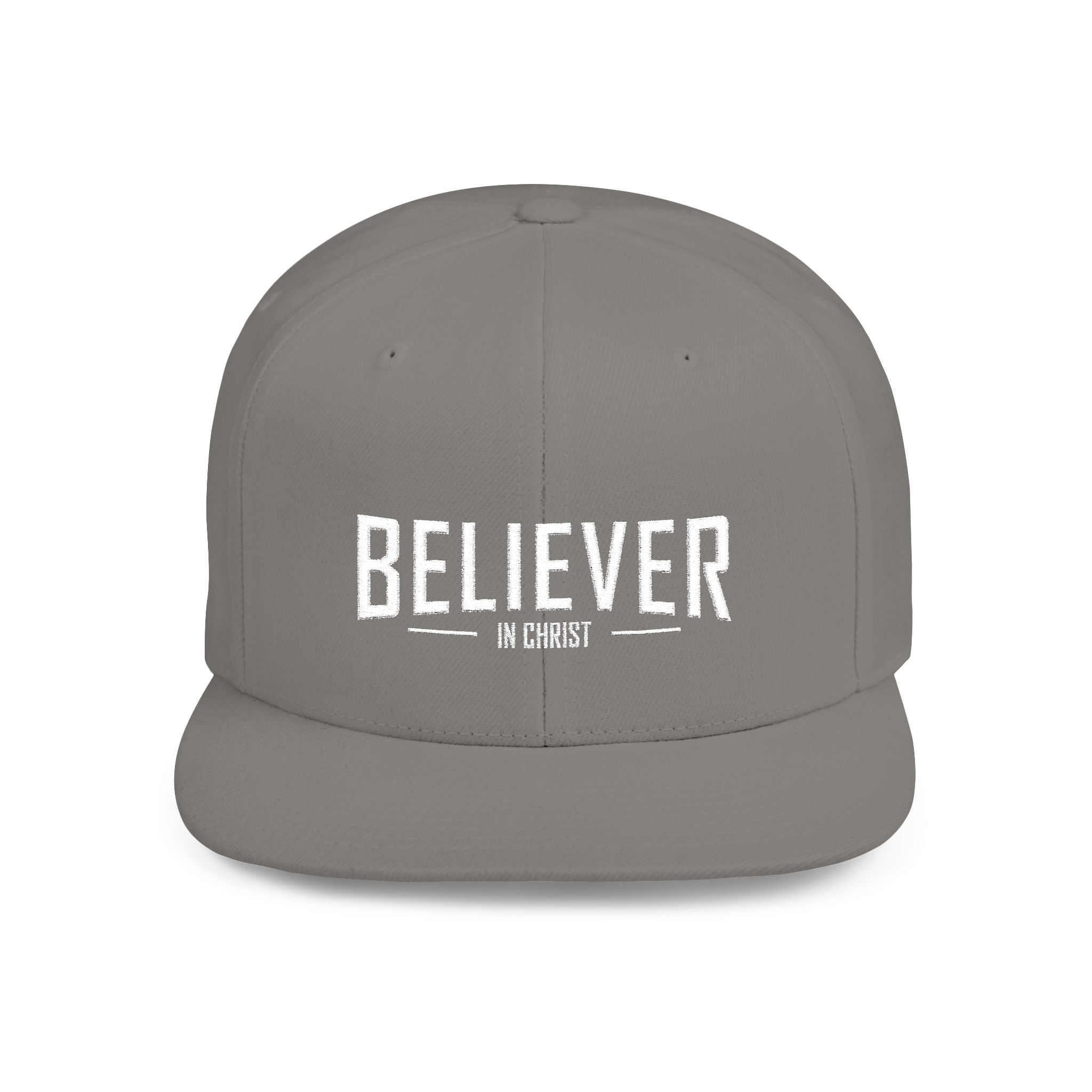Believer Flat Bill Snapback Hat — Bold Faith Statement Cap