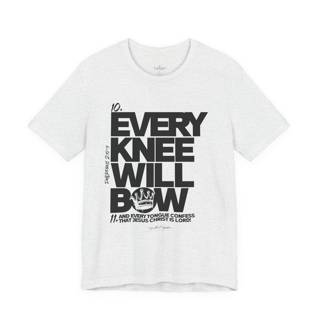 Every Knee Will Bow Dark Palette Tee — Christian Faith Graphic T-Shirt