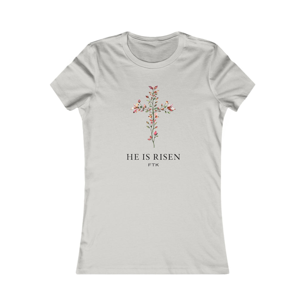He Is Risen FTK2 Floral Cross Women's Tee