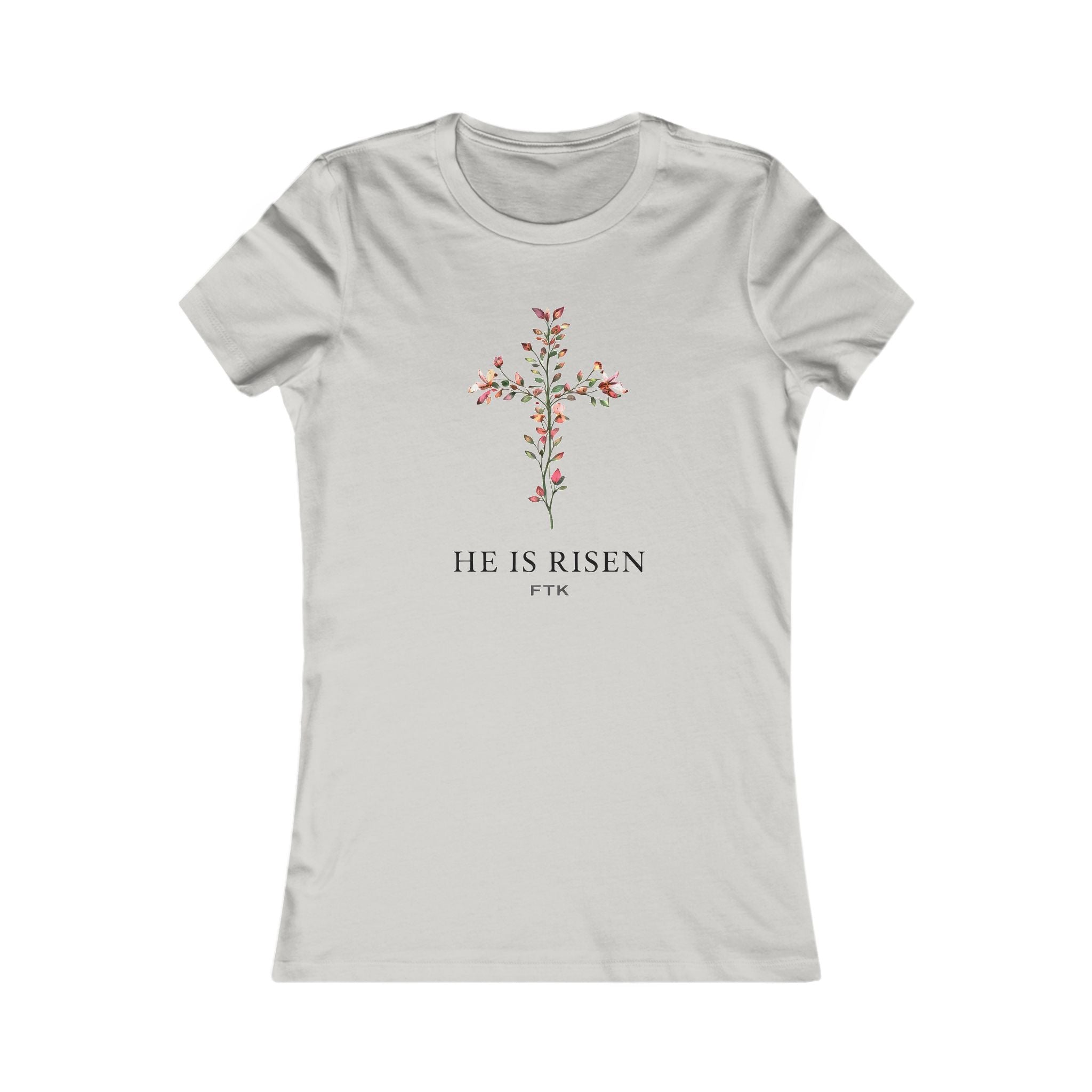 He Is Risen FTK2 Floral Cross Women's Tee
