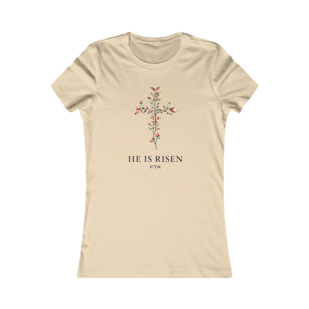 He Is Risen FTK2 Floral Cross Women's Tee