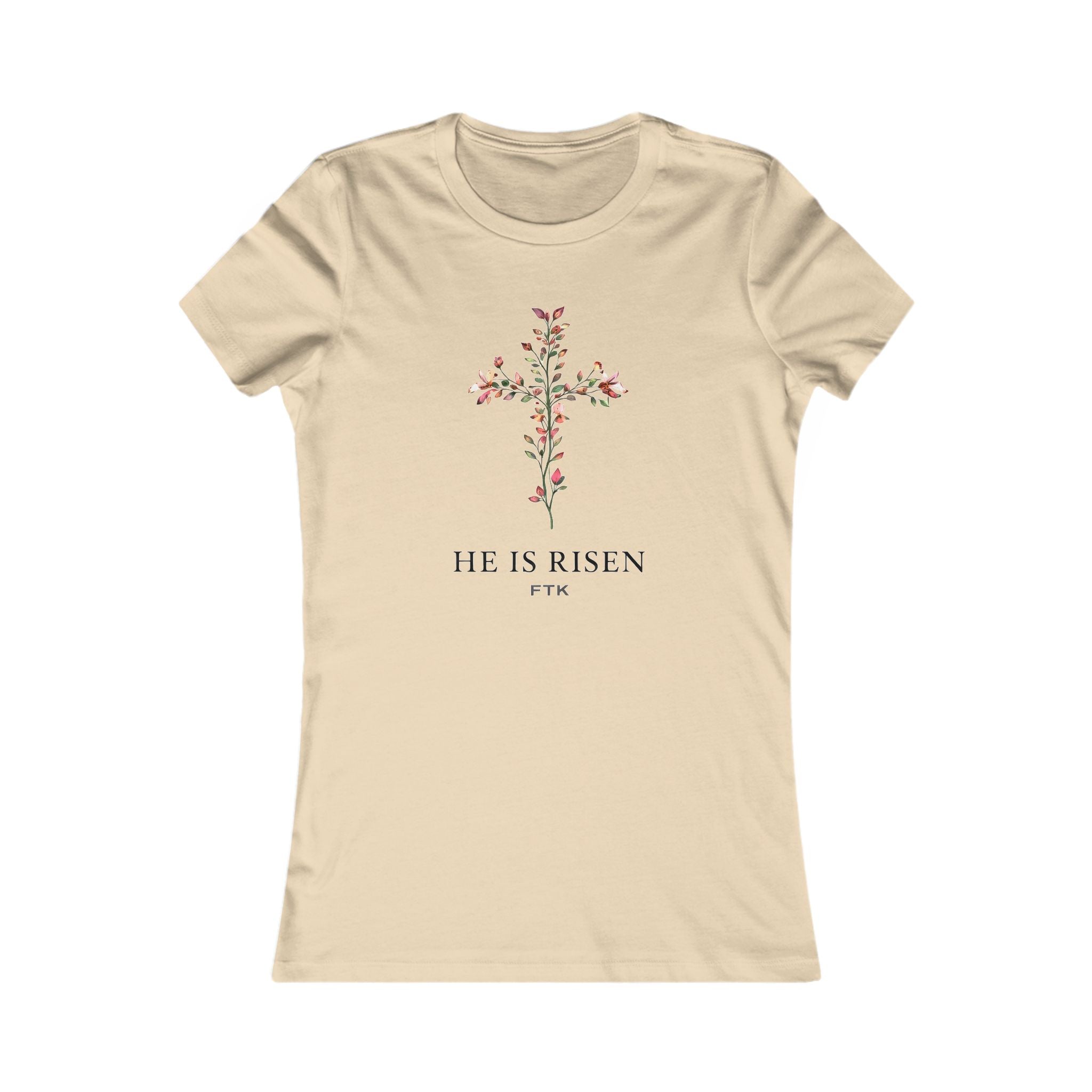 He Is Risen FTK2 Floral Cross Women's Tee