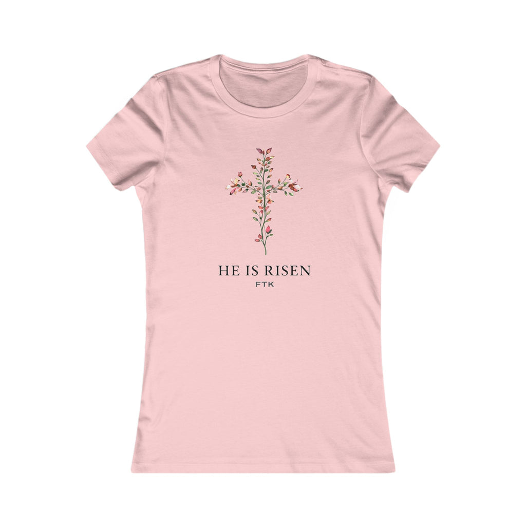 He Is Risen FTK2 Floral Cross Women's Tee