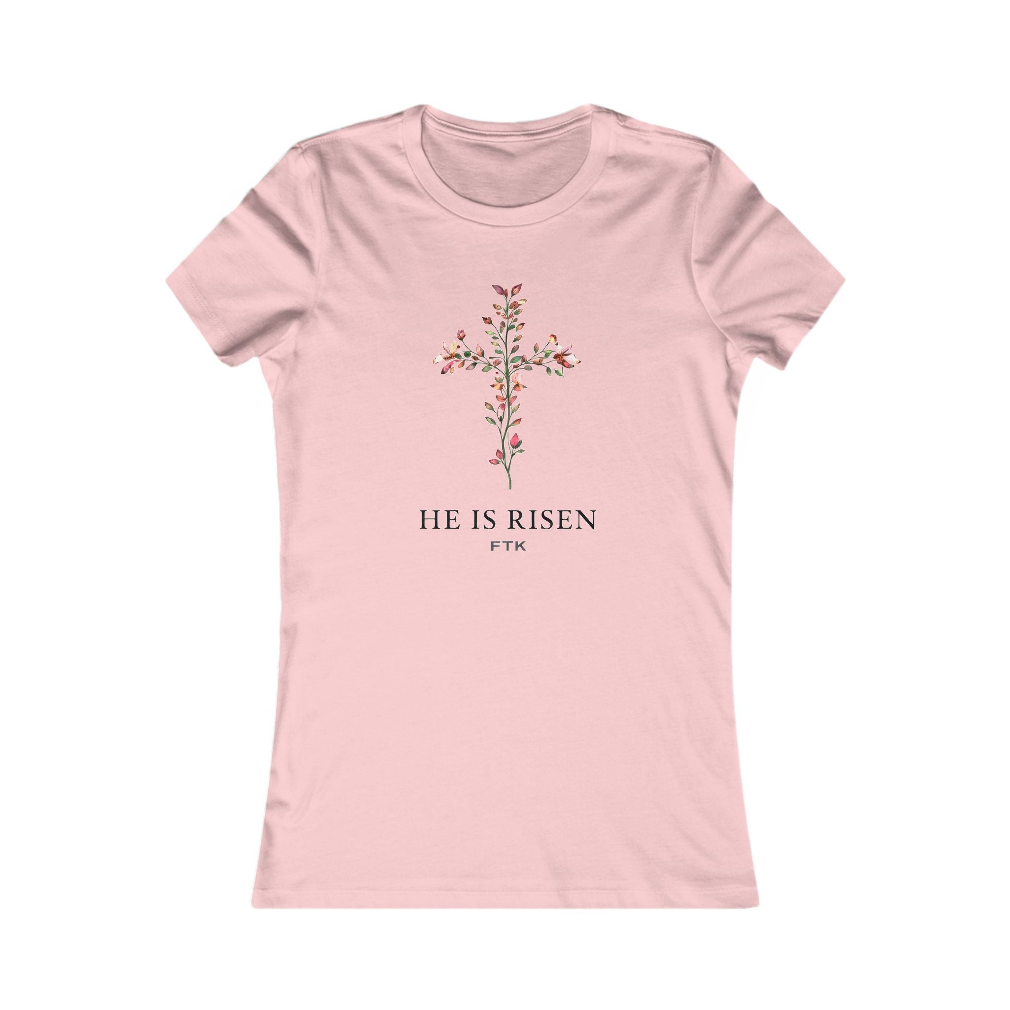 He Is Risen FTK2 Floral Cross Women's Tee