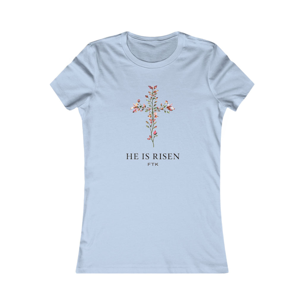He Is Risen FTK2 Floral Cross Women's Tee