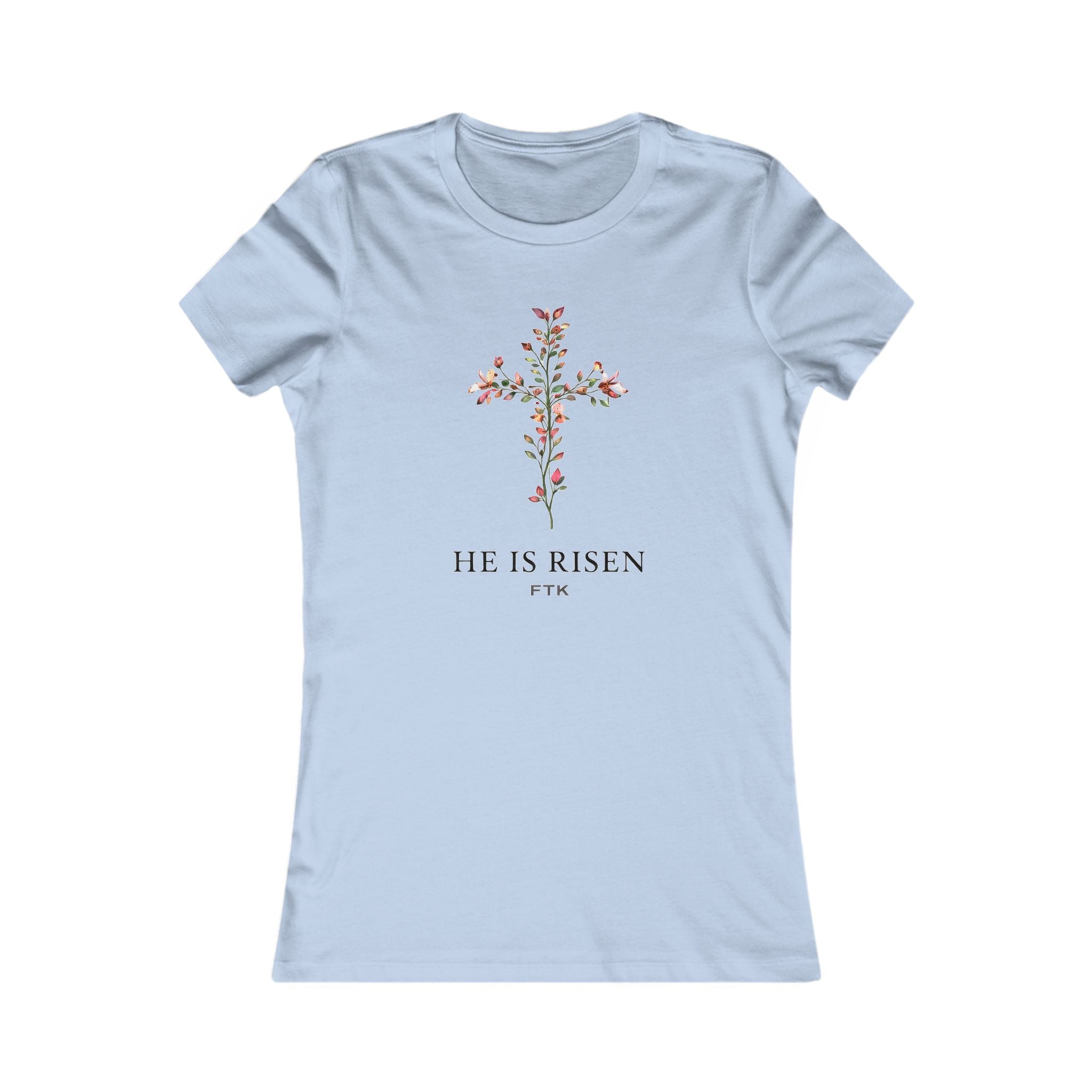He Is Risen FTK2 Floral Cross Women's Tee