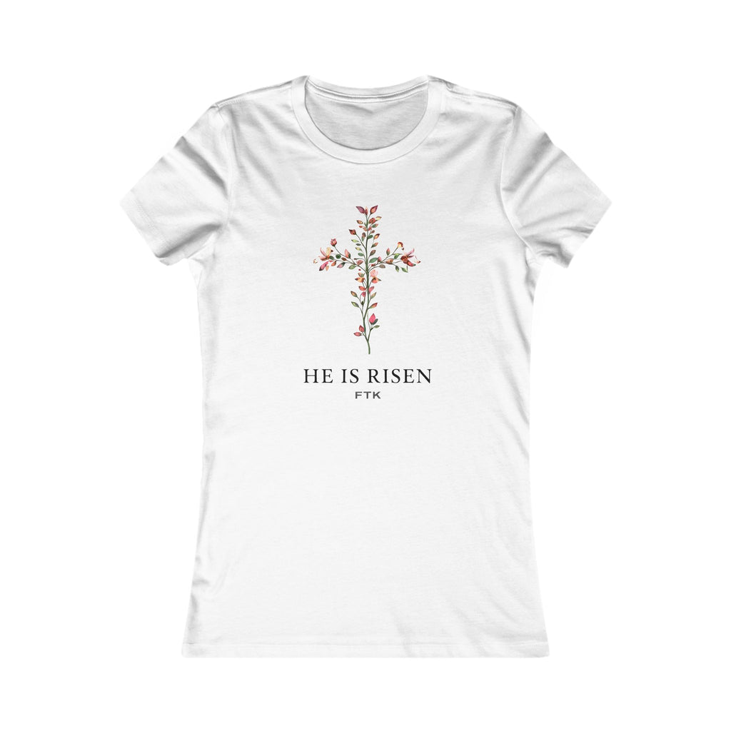 He Is Risen FTK2 Floral Cross Women's Tee