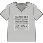 Copy of Waymaker Faith V-Neck Tee — "Waymaker, Miracle Worker" Christian Shirt