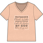 Copy of Waymaker Faith V-Neck Tee — "Waymaker, Miracle Worker" Christian Shirt