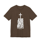 Jesus Saved My Life Light Pallete Tee — Christian Cross Faith Shirt (John 3:16)