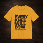 Every Knee Will Bow Dark Palette Tee — Christian Faith Graphic T-Shirt