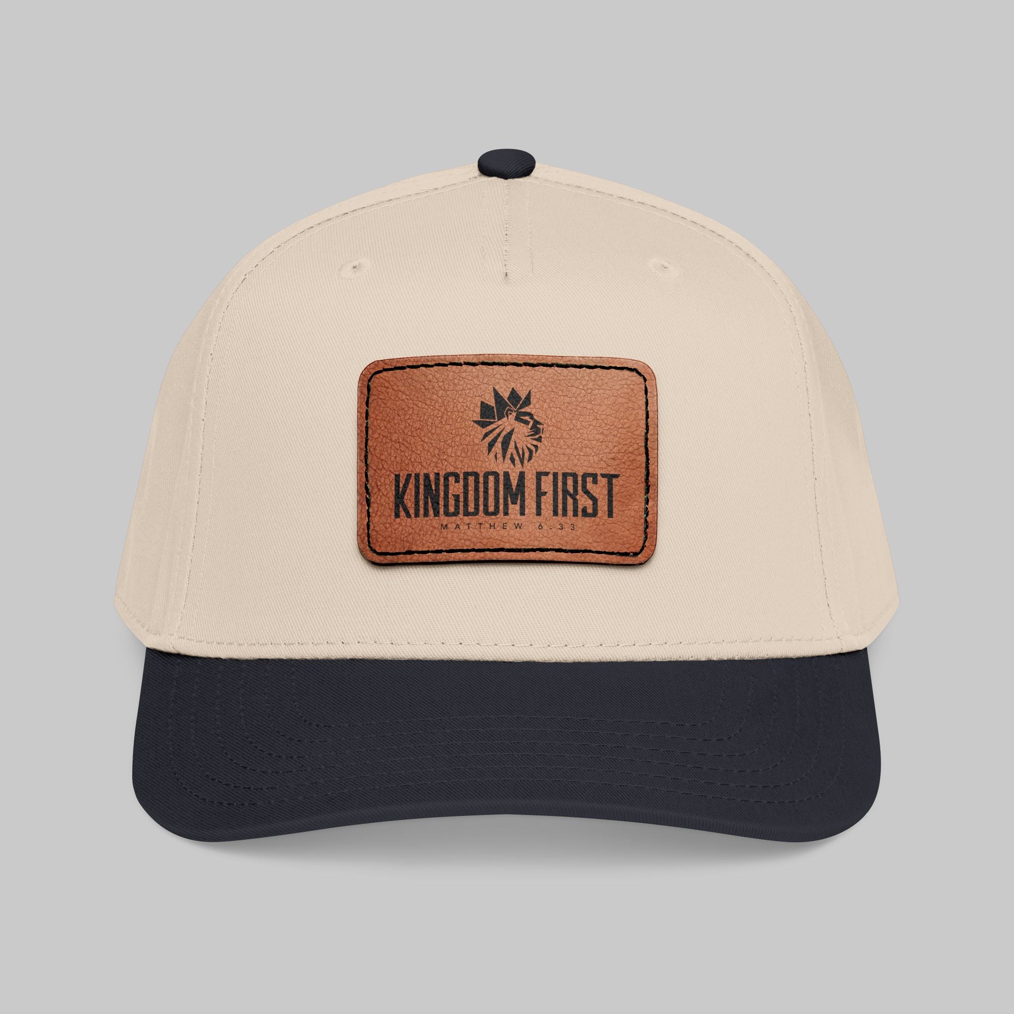Kingdom First Leather Patch Baseball Cap