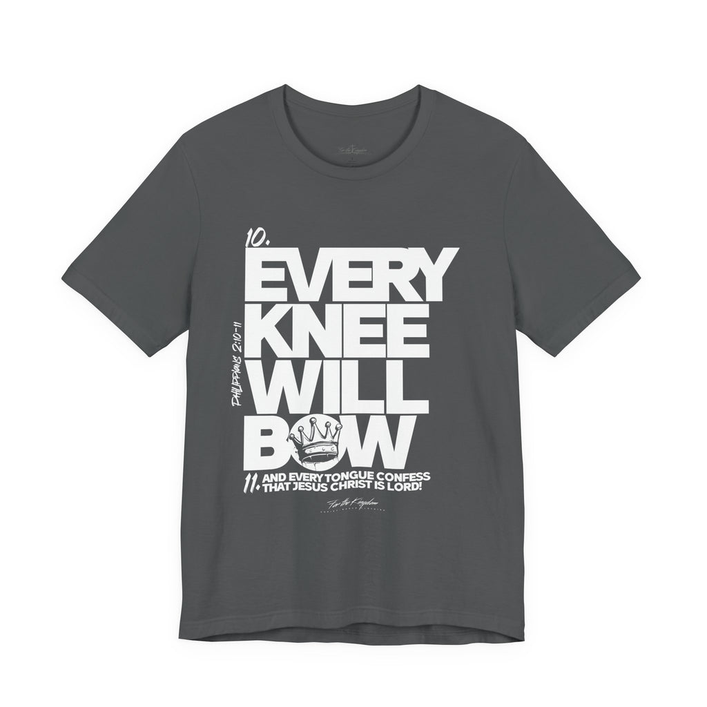 Every Knee Will Bow Light Palette Tee — Christian Faith Graphic T-Shirt