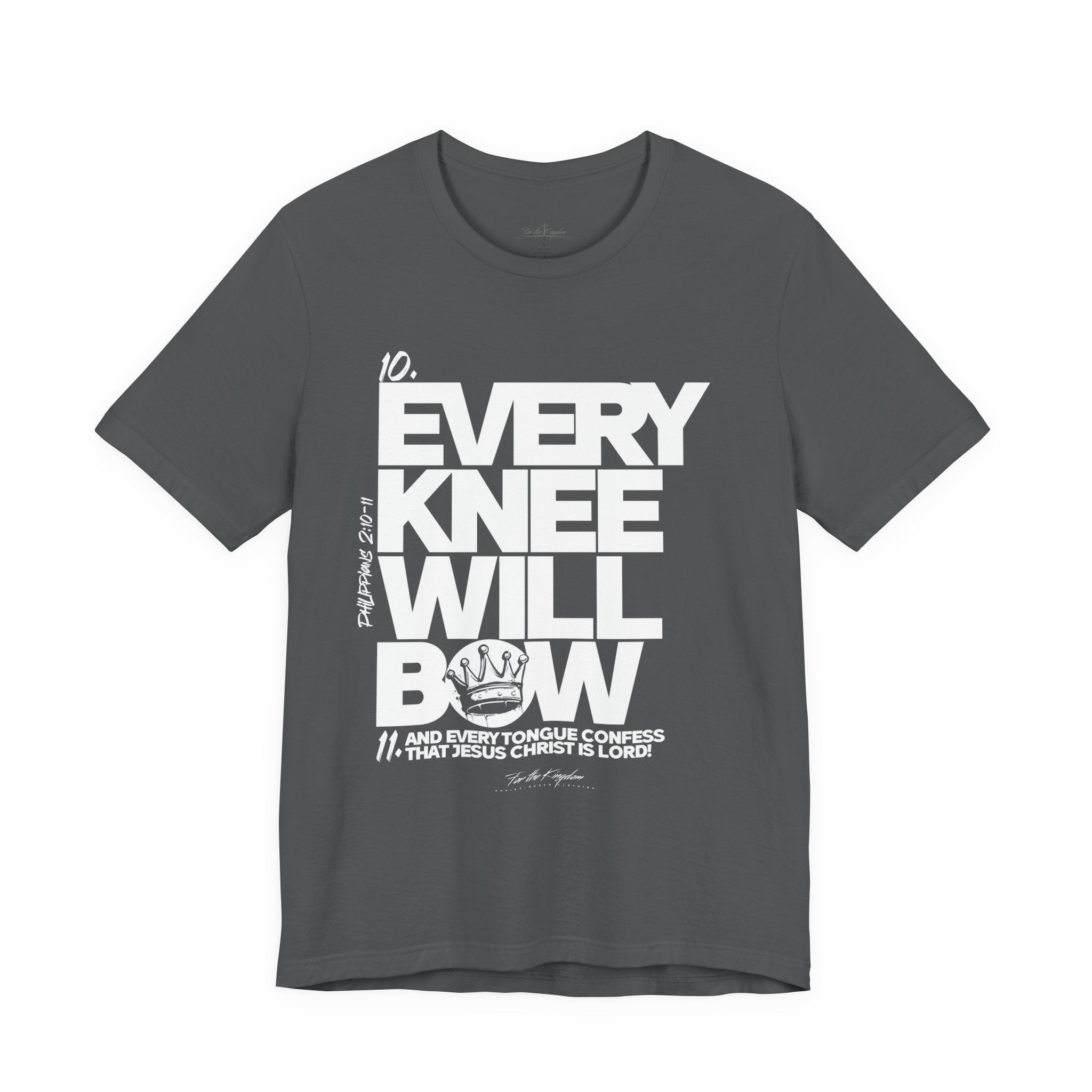 Every Knee Will Bow Light Palette Tee — Christian Faith Graphic T-Shirt