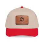FTK Lion of Judah Leather Patch Baseball Cap — Mid Profile Rustic Outdoor Hat with Rectangle Patch