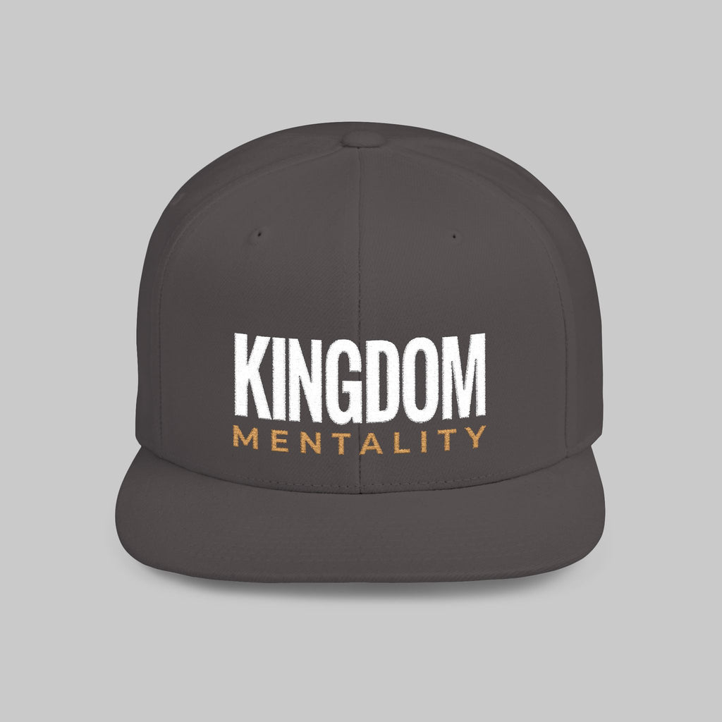Kingdom Mentality Flat Bill Snapback Hat — Bold Faith-Inspired Streetwear Cap