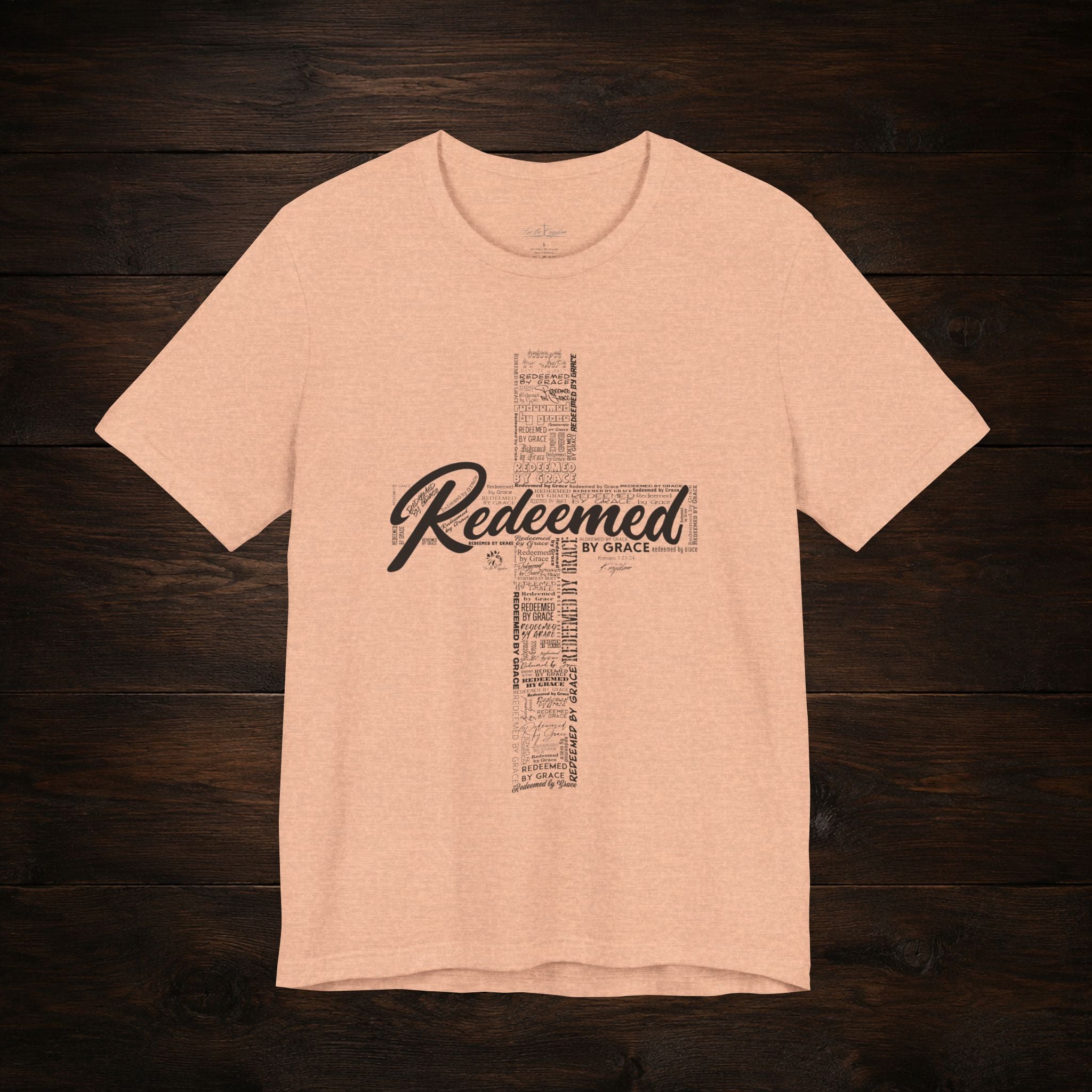 Redeemed by Grace Dark Palette Christian T-Shirt