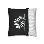 Lion of Judah - Black Script Pattern Decorative Throw Pillow Cover