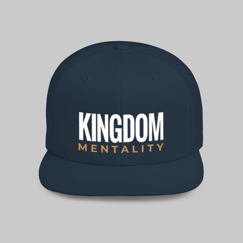 Kingdom Mentality Flat Bill Snapback Hat — Bold Faith-Inspired Streetwear Cap