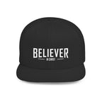 Believer Flat Bill Snapback Hat — Bold Faith Statement Cap