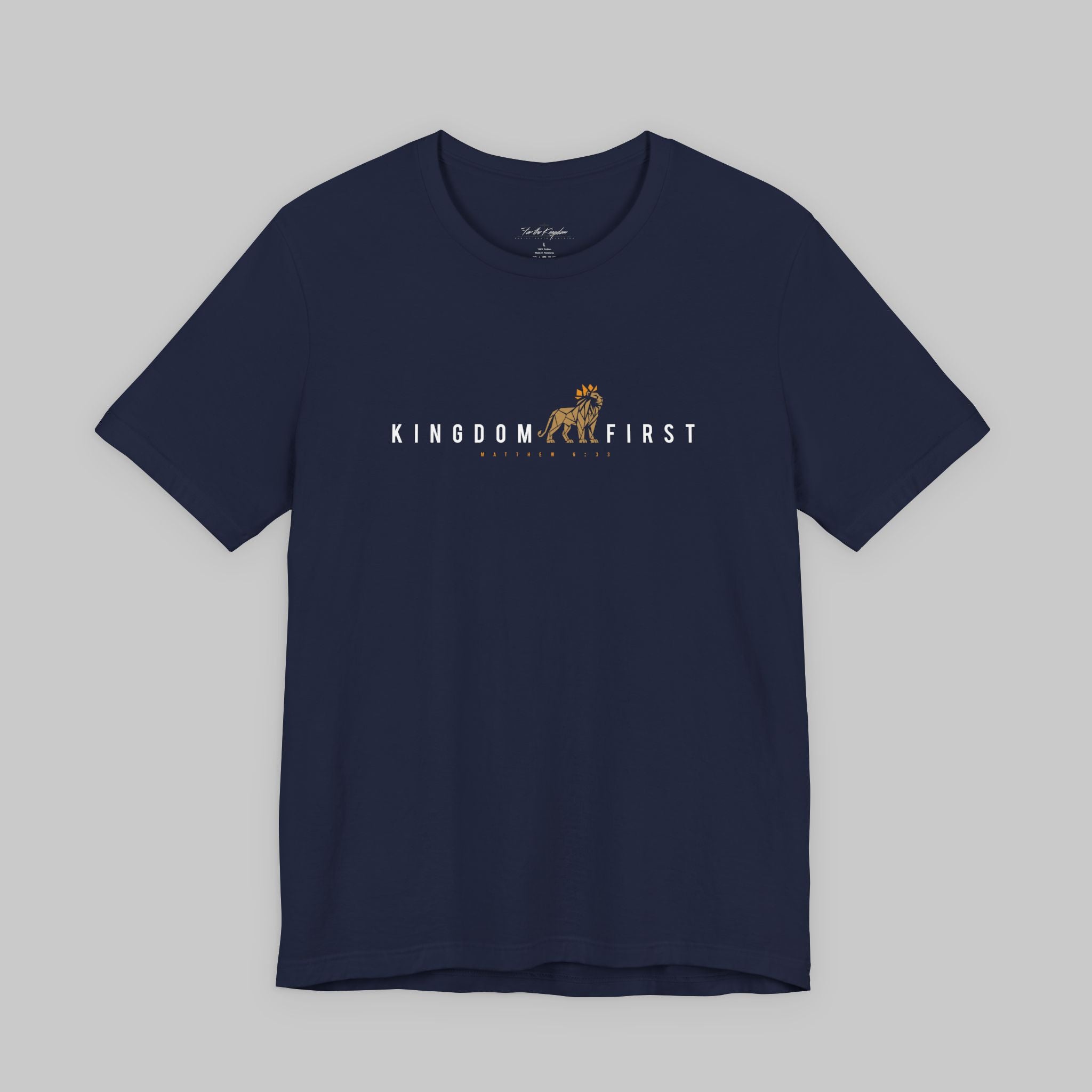 Kingdom First Lion Tee – Faith-Based Graphic T-Shirt
