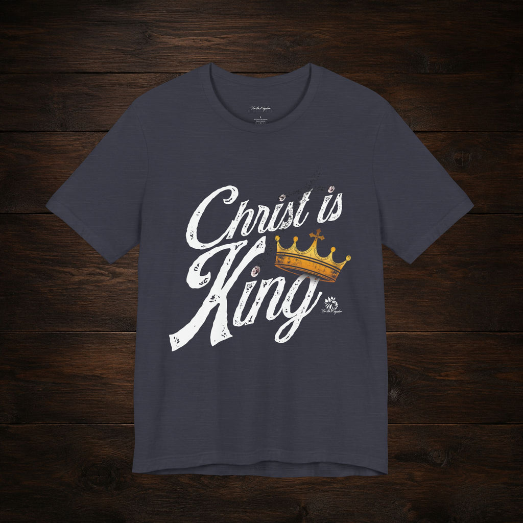 Christ Is King Tee Light Pallete — Christian Faith Shirt with Crown Graphic