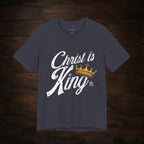 Christ Is King Tee Light Pallete — Christian Faith Shirt with Crown Graphic