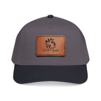 FTK Lion of Judah Leather Patch Baseball Cap — Mid Profile Rustic Outdoor Hat with Rectangle Patch