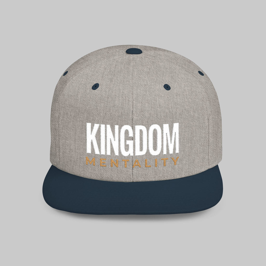 Kingdom Mentality Flat Bill Snapback Hat — Bold Faith-Inspired Streetwear Cap
