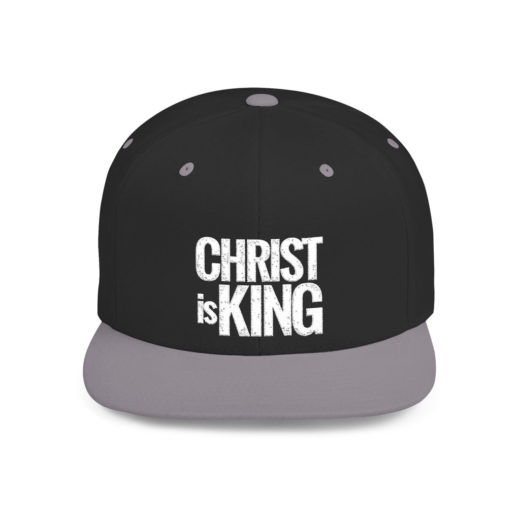 Copy of Christ is King — Flat Bill Snapback Hat — Bold Faith Statement Cap