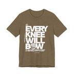 Every Knee Will Bow Light Palette Tee — Christian Faith Graphic T-Shirt